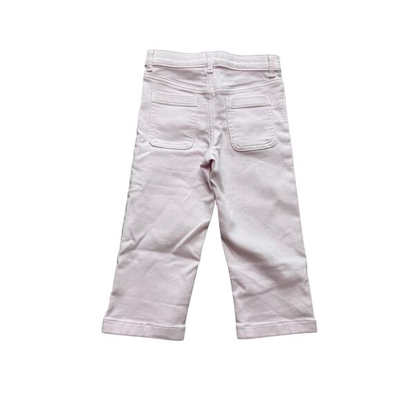 NEW Crewcuts Girls Pants Jeans Size 4 Pink Stretch Patch Pockets - Picture 2 of 3